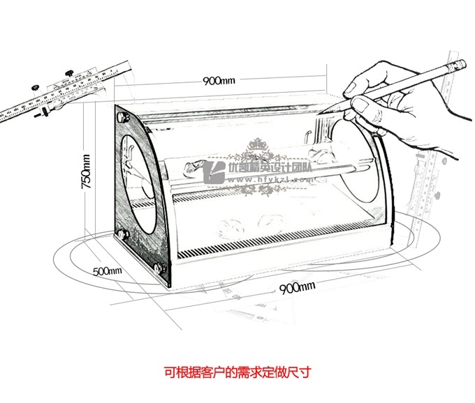 弧形保温展示柜